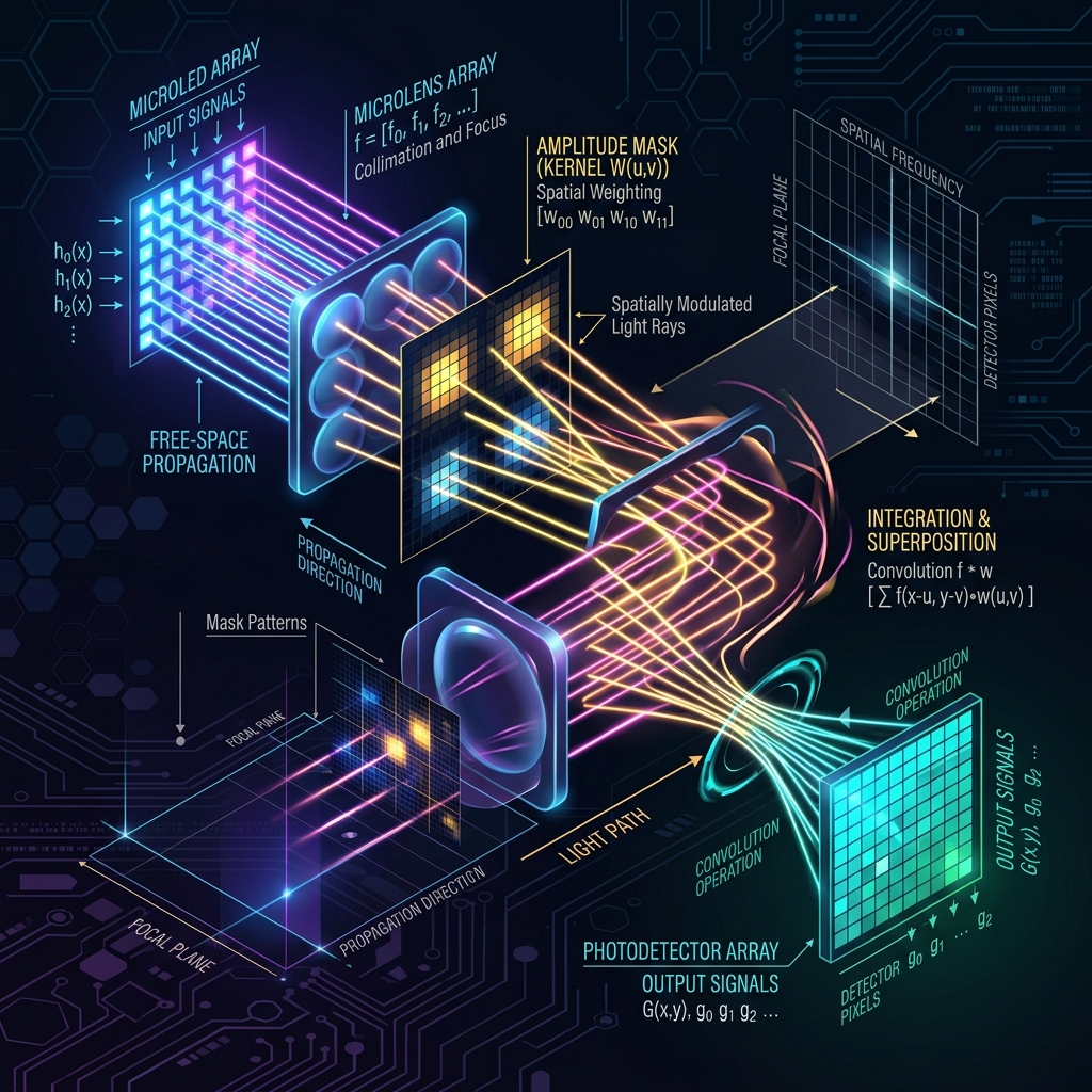Multi-channel optical convolutions schematic
